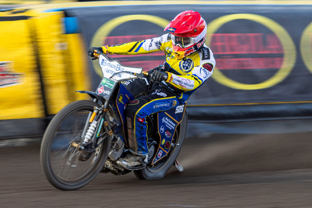 Västervik, SVERIGE - 13 maj 2025:
 under matchen i BAUHAUS-ligan mellan Västervik och Dackarna på Hejla Arena den 13 maj i Västervik
( Foto: Peter Holm / SarnehedPhoto )  Nyckelord Keywords: Speedway, BAUHAUS-ligan, Västervik, Dackarna